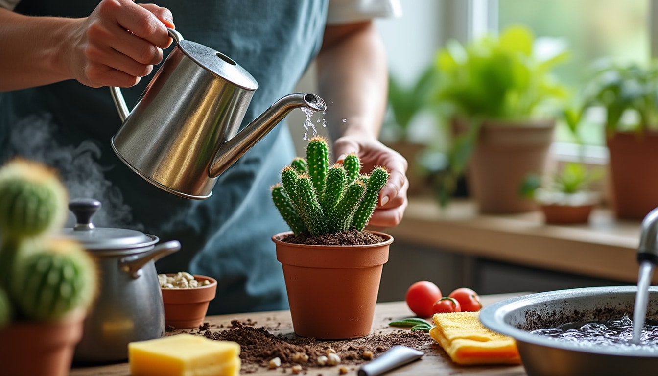 Arrosage du cactus de Noel : cuisson, encombrement et nettoyage